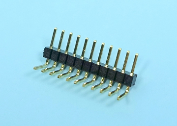 LP∕H127RGN a B c／b -1xXX 1.27mm Pin Header H:1.5 W:2.1 Single Row Down Angle DIP Type