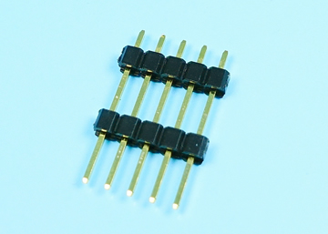 LP/H254SGX a A c A b -1xXX 2.54mm Pin Header H:2.54 W:2.54 Single Row Dual Base Straight DIP Type