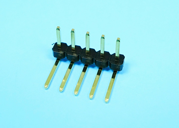 LP/H254RGN a B c／b -1xXX 2.54mm Pin Header H:1.7 W:2.54 Single Row Down Angle DIP Type