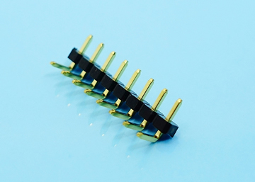 LP/H254RGN a C c／b -1xXX 2.54mm Pin Header H:1.5 W:2.54 Single Row Down Angle DIP Type