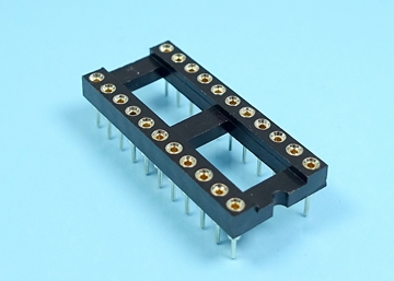 LICS254R04022 2.54mm Machined Pin IC Socket (0.4 inch Wide) 22P