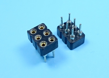 LSIP254-2xXX 2.54mm SIP SOCKET Dual Row Round Pin