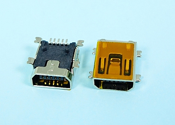 LMNUB-22MCH051T128L MINI USB A/B Type 5Pin Female  SMT With Post &Mylar