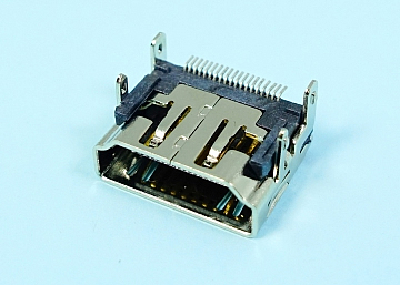 LHDMI-JCW0028-15U-1 HDMI A Type 19Pin Female  SMT  SHELL DIP (L=9.10)