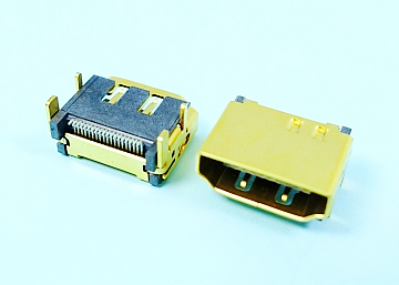 LHDMI-19F4-XX HDMI A Type 19Pin Female  SMT  SHELL DIP