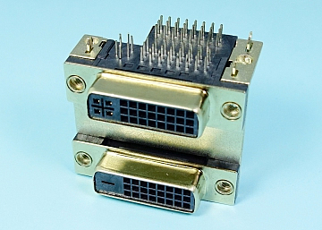 LDVI24+29-SV2V4C1X2M11XN3 DVI-D /DVI-I  Connector  Right Angle DIP 24P +29P  Socket (20.4mm)