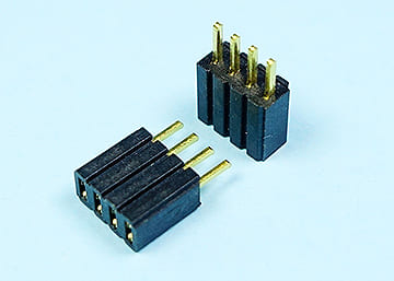 LPCB127CSG X2.4-1xXX 1.27mm Female Header H:4.6 W:2.5 DIP:2.5  Straight Single Row  