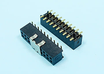 LPCB127ATG X-4.7-2xXX-P 1.27mm Female Header H:3.4 W:3.0 SMT Type Dual Row With Pegs