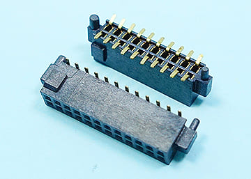 1.27mm Female Pin Header H:4.3 W:3.0 SMT Dual Row With Bump &Size Positioning Columns