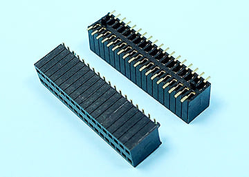 LPCB127FTG X- 6.7-2xXX-P 1.27mm Female Pin Header H:5.8 W:5.1 SMT Type  Dual Row With Pegs