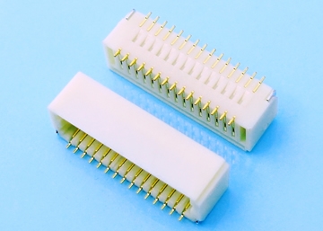 LW-SHD100R-2 x XXGO-S 1.0mm Pitch Dual Row Wafer ,  90° SMT,Gold Plated