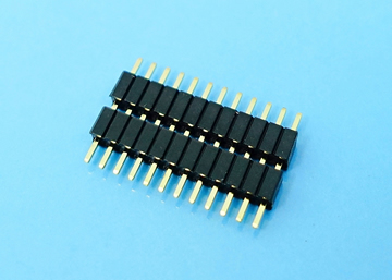 LP/H127SGN a E c E b -1xXX 1.27mm Pin Header H:2.5 W:2.1 Single Row Dual Base Straight DIP Type