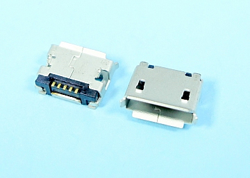 MICRO USB AB TYPE 5Pin Female SMT  Shell DIP, With Post