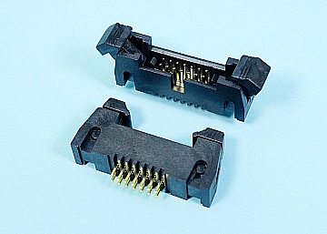 LBHE127S-XX 1.27 mm Pitch Box Header With Latches  Straight Type