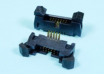 LBHE127R-XX 1.27 mm Pitch Box Header With Latches Right Angle Type