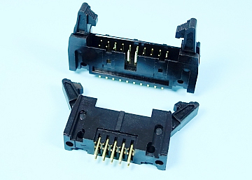 LBHE254S-XX 2.54 mm Pitch Box Header With Latches  Straight Type