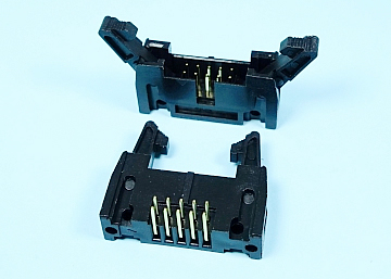 LBHE254R-XX 2.54 mm Pitch Box Header With Latches Right Angle Type